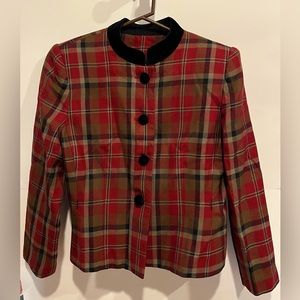 Vintage Kasper Petite Plaid Blazer
